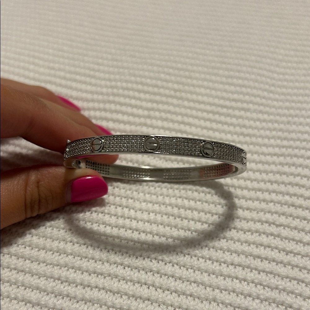 Elegant Silver Bangle Bracelet
